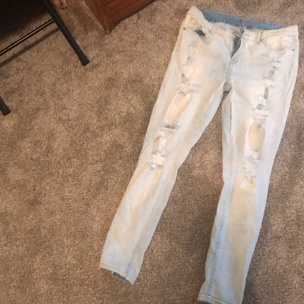 Distressed jeans